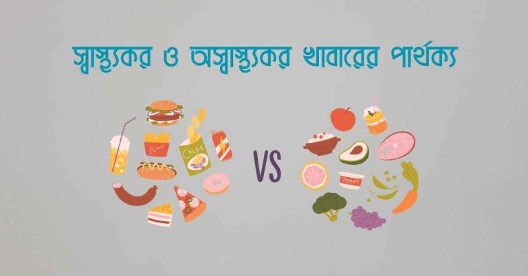 স্বাস্থ্যকর ও অস্বাস্থ্যকর খাবারের পার্থক্য