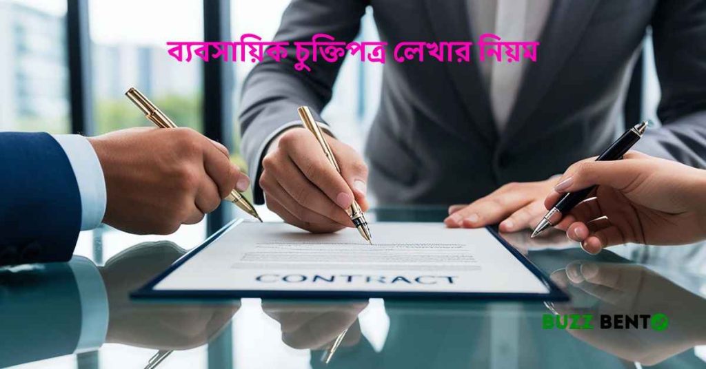 ব্যবসায়িক চুক্তিপত্র লেখার নিয়ম