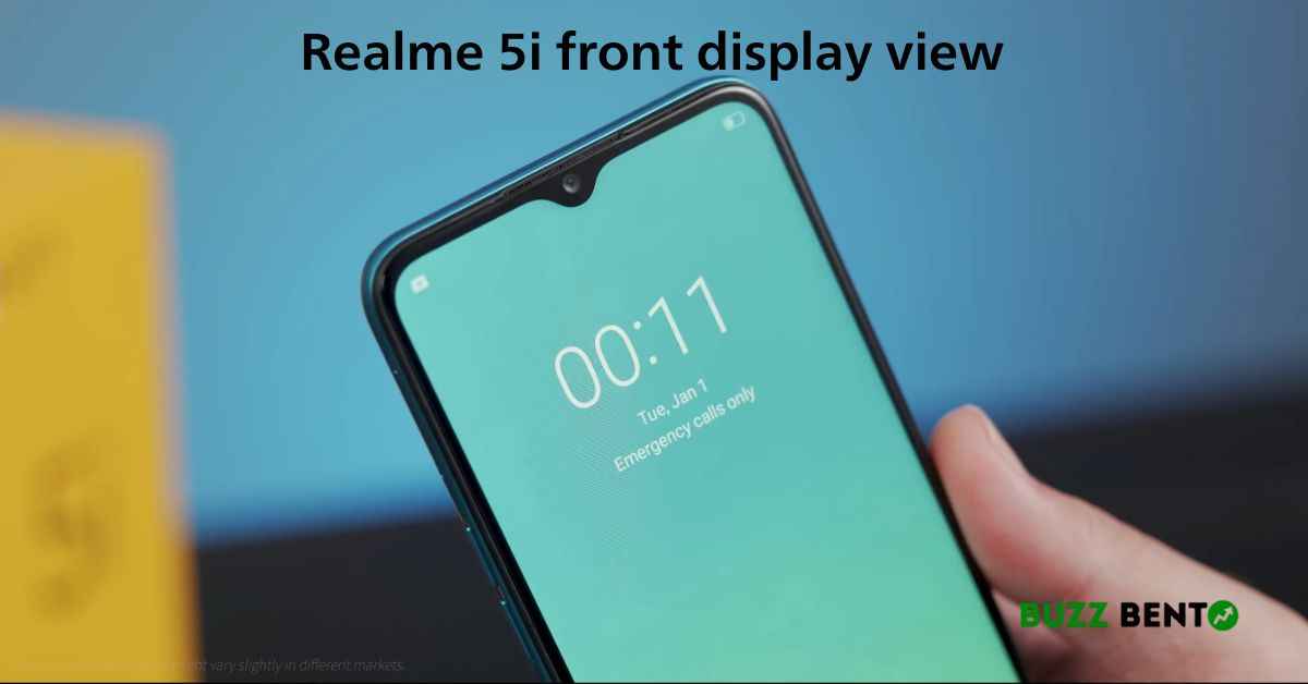 realme 5i front display view
