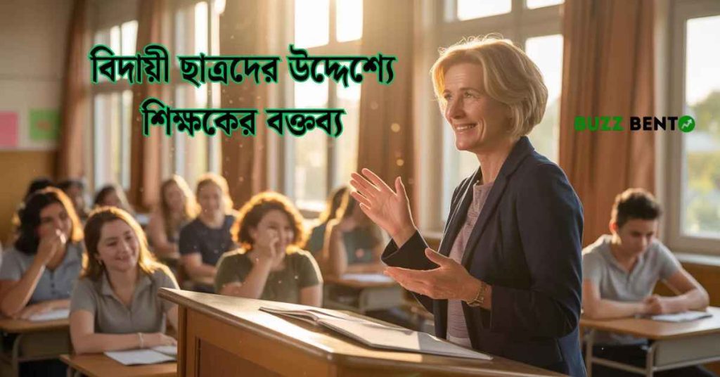 বিদায়ী ছাত্রদের উদ্দেশ্যে শিক্ষকের বক্তব্য